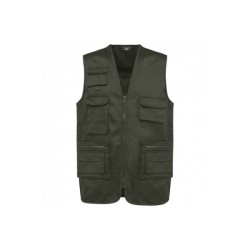 Gilet polycoton multipoches doublé unisexe