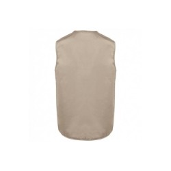 Gilet polycoton multipoches doublé unisexe