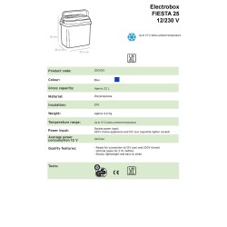 Glacière rigide électrique fiesta 12/220 V