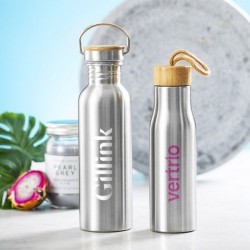 Gourde 60cl métal et bambou