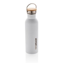 Gourde 70cl en acier inoxydable et couvercle bambou