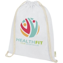 Sac à dos avec cordon en coton organique 140 g/m² GOTS