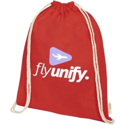 Sac à dos avec cordon en coton organique 140 g/m² GOTS