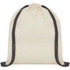 Sac à dos en coton avec cordon de serrage de 100 g/m² et cordons colorés