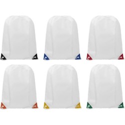 Sac à dos avec cordon et coins colorés