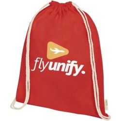 Sac à dos en coton biologique avec cordon - 100 g/m² - GOTS