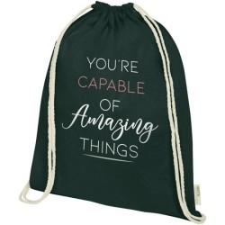 Sac à dos en coton biologique avec cordon - 100 g/m² - GOTS