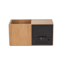Horloge avec organiseur de bureau BAMBOO
