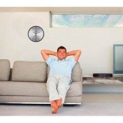 Horloge murale fond argent