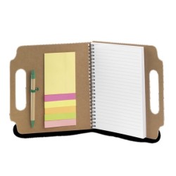 Bloc-notes repositionnable avec stylo et marque-pages