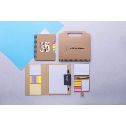 Bloc-notes repositionnable avec stylo et marque-pages