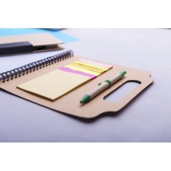 Bloc-notes repositionnable avec stylo et marque-pages