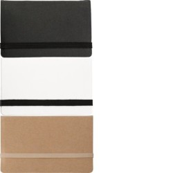 Bloc-notes repositionnable avec marque-pages dans un étui à couverture rigide