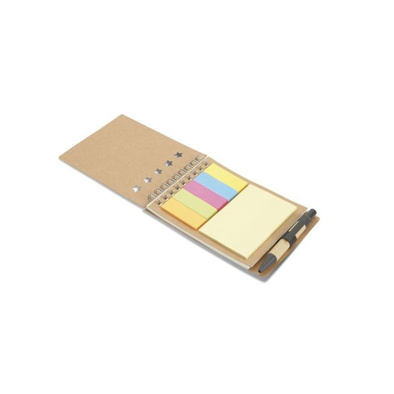 Carnet avec stylo et feuillets