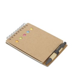 Carnet avec stylo et feuillets