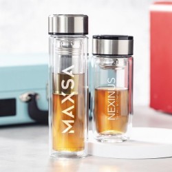 Bouteille à double paroi avec infuseur 39cl