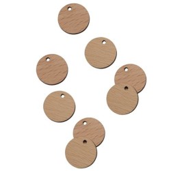 Jeton 1 euro en bois