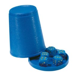 Cornet à dés Combi avec 5 dés