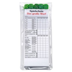 Jeu de dés Le grand jet dans son étui