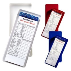 Jeu de dés Le grand jet dans une boîte en plastique