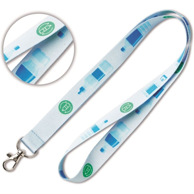 Lanyard quadri en pet recyclé