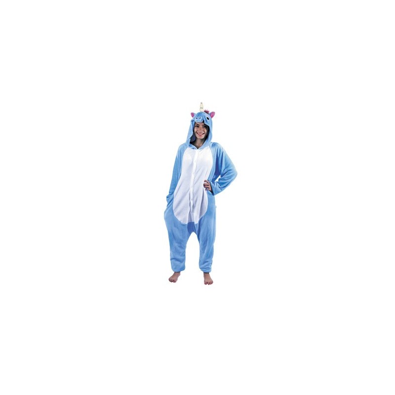 COSTUME KIGURUMI LICORNE ROSE ET BLANCHE ADULTE