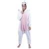 COSTUME KIGURUMI LICORNE ROSE ET BLANCHE ADULTE