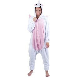 COSTUME KIGURUMI LICORNE ROSE ET BLANCHE ADULTE