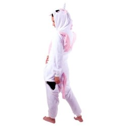 COSTUME KIGURUMI LICORNE ROSE ET BLANCHE ADULTE