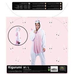 COSTUME KIGURUMI LICORNE ROSE ET BLANCHE ADULTE