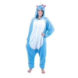 COSTUME KIGURUMI LICORNE ROSE ET BLANCHE ADULTE