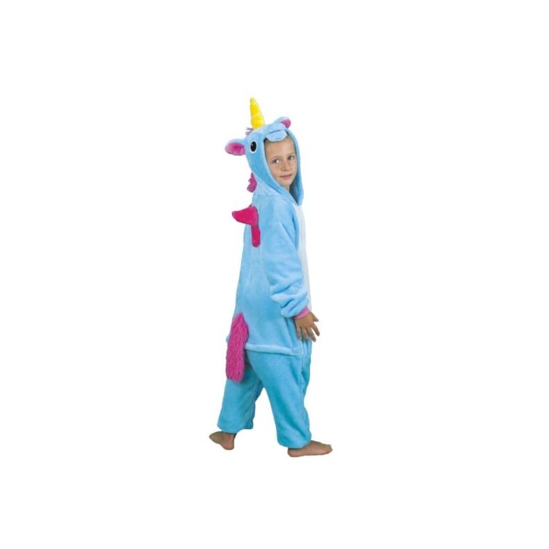 COSTUME KIGURUMI LICORNE BLEUE ENFANT T 7/9 ANS