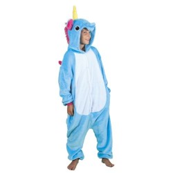 COSTUME KIGURUMI LICORNE BLEUE ENFANT T 7/9 ANS