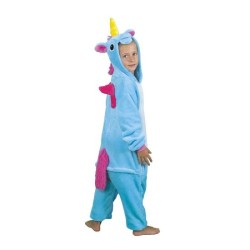 COSTUME KIGURUMI LICORNE BLEUE ENFANT T 7/9 ANS