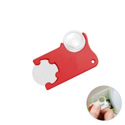 Porte-jeton pour caddie avec loupe