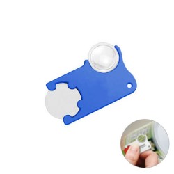 Porte-jeton pour caddie avec loupe