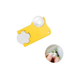 Porte-jeton pour caddie avec loupe
