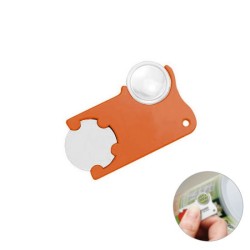 Porte-jeton pour caddie avec loupe