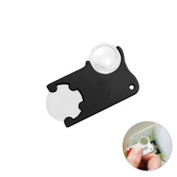 Porte-jeton pour caddie avec loupe