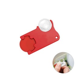 Porte-jeton pour caddie avec loupe