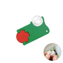 Porte-jeton pour caddie avec loupe