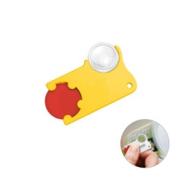 Porte-jeton pour caddie avec loupe