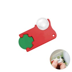 Porte-jeton pour caddie avec loupe