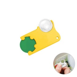 Porte-jeton pour caddie avec loupe