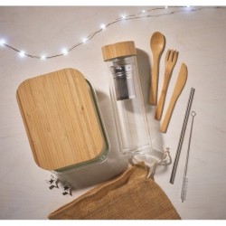 Lunchbox en verre et bambou