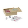 5 dés et un jeu de cartes (54) dans une boite en bois