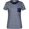 T-shirt bio rayé Femme - James Nicholson
