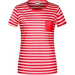 T-shirt bio rayé Femme - James Nicholson