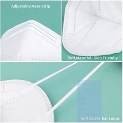 Masque ffp2 (conditionné en sachet individuel et boîte de 6)