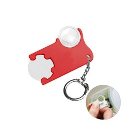 Porte-jeton pour caddie avec loupe